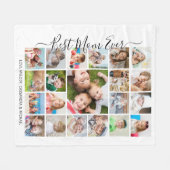 BESTE MOM OOIT 21 Fotocollage Script Keepsake Fleece Deken (Voorkant (Horizontaal))