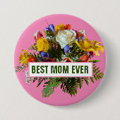 BESTE MOM OOIT MOEDERDAG GIFT RONDE BUTTON 7,6 CM (Voorkant)