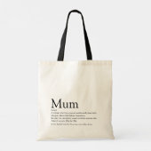 Beste Mum Definition Quote Modern ter wereld Tote Bag (Achterkant)