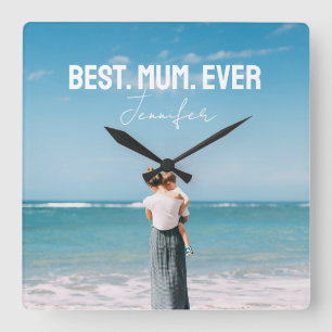 Beste MuM ooit foto Vierkante Klok