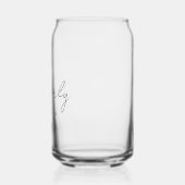 Beste Mum ooit Script Monogram Blikvorm Glas (Links)