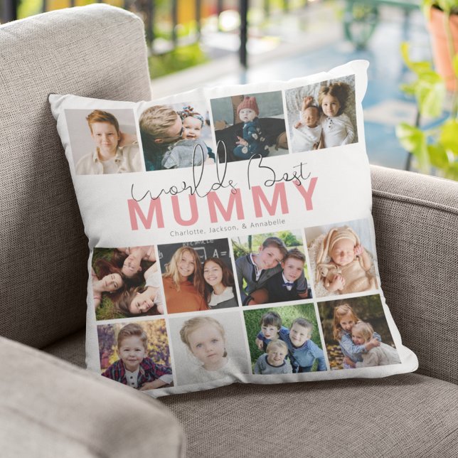 Beste Mummy Ter Wereld | Foto Collage Kussen (Creator heeft geüpload)