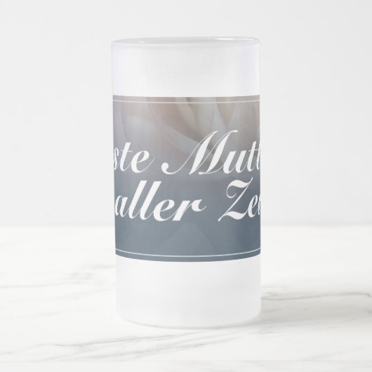 Beste Mutter aller Zeiten mit großer rosa Roos Matglas Bierpul (Center)