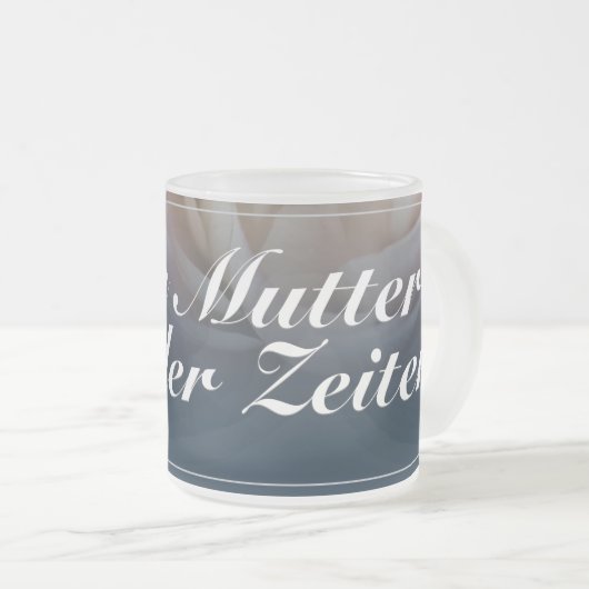 Beste Mutter aller Zeiten mit großer rosa Roos Matglas Koffiemok (Voorkant rechts)