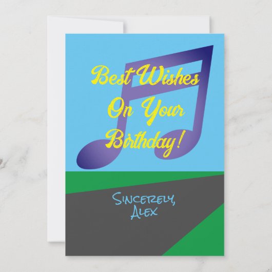 Beste muziekleraar, platte kerstkaart kaart (Achterkant)