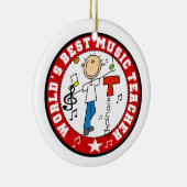 Beste muziekleraar ter wereld keramisch ornament (Rechts)