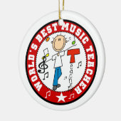 Beste muziekleraar ter wereld keramisch ornament (Links)