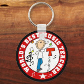 Beste muziekleraar ter wereld sleutelhanger (Voorkant)