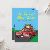 Beste muziekleraar, vlakke wenskaart kaart (Voorkant / Achterkant in situ)