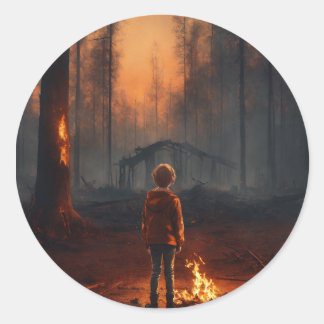 beste nacht uitzicht ronde sticker