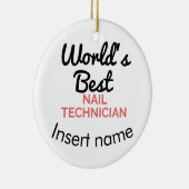 Beste Nail-technicus ter wereld Keramisch Ornament (Rechts)
