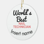 Beste Nail-technicus ter wereld Keramisch Ornament (Links)