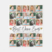 Beste Nana Ever - Aangepersonaliseerd 25 Foto Coll Fleece Deken (Voorkant)