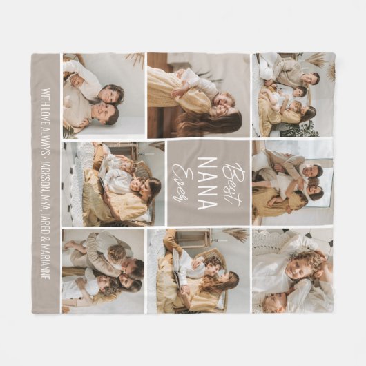 Beste NANA Ever Custom Fleece Blanket (Voorkant (Horizontaal))