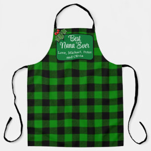 Beste Nana Ever groene klassieker geruite Holly be Schort