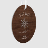 Beste Nana Ever | Rustic Snowflake en Foto Ornament (voorkant)