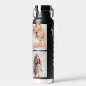 Beste Nana | Grandma Custom Name 4 Photo Waterfles (Voorkant)