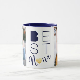 Beste Nana Navy Blue Twee foto Mok