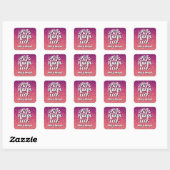BESTE NANA OOIT GLITTER CUSTOM TYPOGRAPHY VIERKANTE STICKER (Vel)