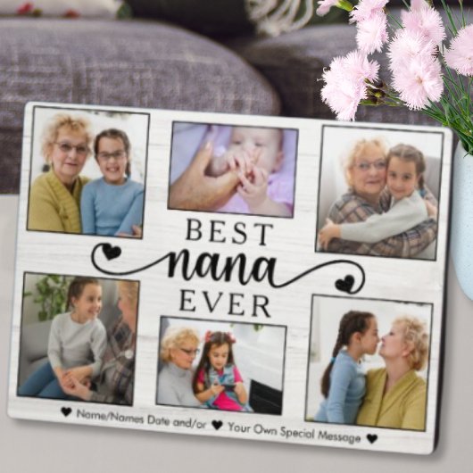 Beste Nana Ooit Hart Foto Collage Keepsake Fotoplaat