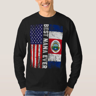 Beste Nana Ooit Moederdag Costa Rica Amerikaanse v T-shirt