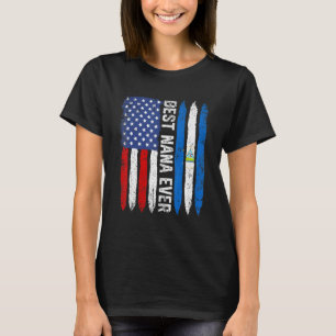 Beste Nana Ooit Moederdag Nicaragua US Flag Ret T-shirt