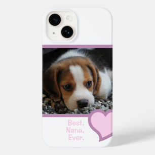 BESTE NANA PINK HEART TEKST PET DOG FOTO Case-Mate iPhone 14 HOESJE