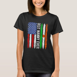Beste Nanny Ooit Moederdag Niger US Flag Retro T-shirt