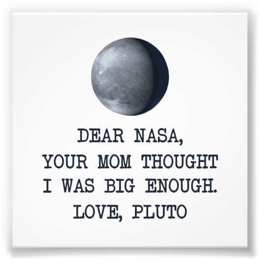 Beste Nasa Love Pluto Foto Afdruk (Voorkant)