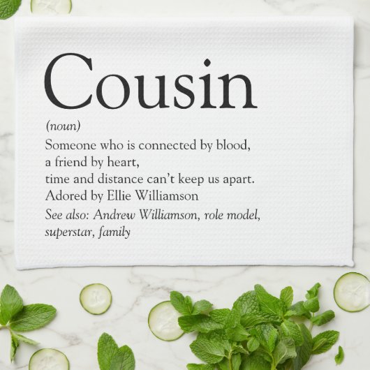 Beste Neef of Niece Ter Wereld Definitie Theedoek (Gevouwen)