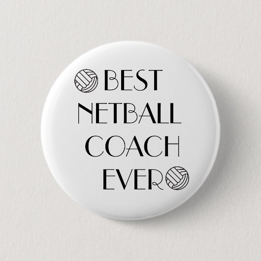 Beste netball Coach-ooit-badge Ronde Button 5,7 Cm (Voorkant)