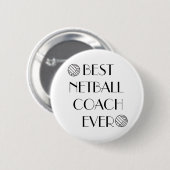 Beste netball Coach-ooit-badge Ronde Button 5,7 Cm (Voorkant /achterkant)