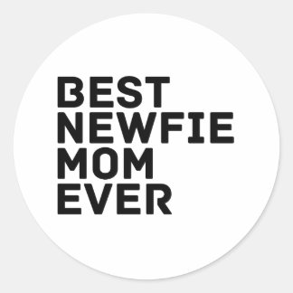 Beste Newfie Mom ooit - Newfoundland Dog Ronde Sticker