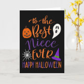 Beste nichtje ooit Halloween in Sinaasappel en Paa Kaart (Gele Bloem)