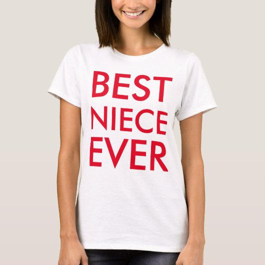 Beste nichtje ooit modern Elegant minimalistisch T-shirt (Voorkant)