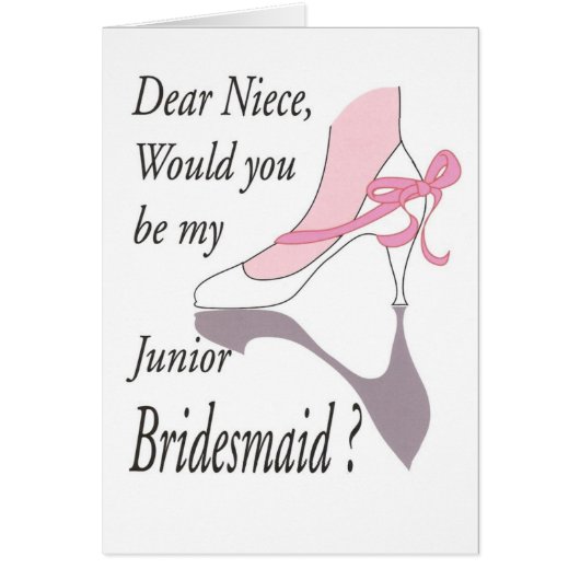 Beste Niece, Junior Bridesmaid (Voorkant)