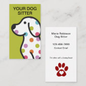 Beste nieuwe hondenoppas Contact Visitekaartjes (Voorkant / Achterkant)