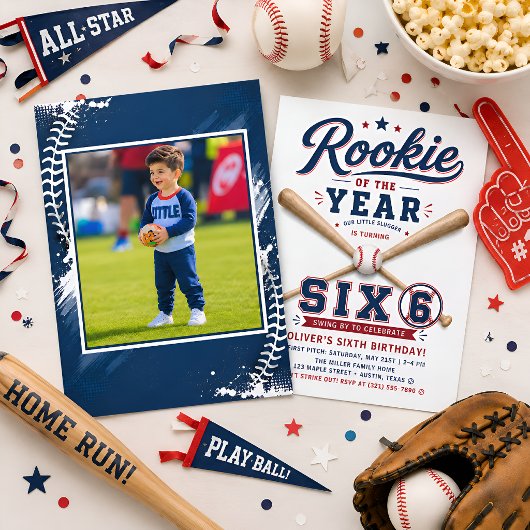 Beste Nieuwe Speler Honkbal 6e Verjaardag Kaart