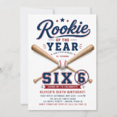 Beste Nieuwe Speler Honkbal 6e Verjaardag Kaart (Voorkant)