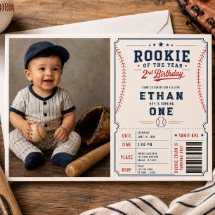 Beste Nieuwe Speler Honkbal foto 2de verjaardag Kaart