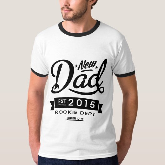 Beste nieuwe vader 2015 t-shirt (Voorkant)