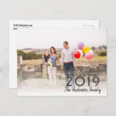 Beste nog te komen 2019 Happy New Year Script Foto Briefkaart (Voorkant / Achterkant)