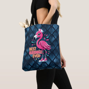 Beste Nursemingo Ooit Verpleegster Flamingo Liefhe Draagtas