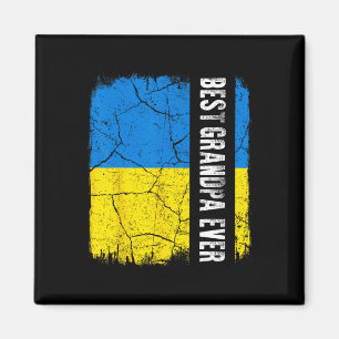 Beste Oekraïense Opa Ooit Oekraïense Vlag Vaderdag Magneet