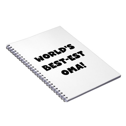Beste Oma Black- of White-cadeautjes ter wereld Notitieboek (Rechterzijde)