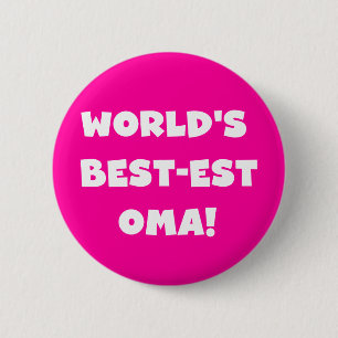 Beste Oma Black- of White-cadeautjes ter wereld Ronde Button 5,7 Cm