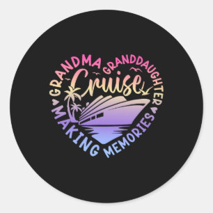 Beste Oma en Kleindochter Herinneringen Voor Vakan Ronde Sticker