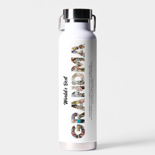 Beste Oma Foto Collage Letter Cutout Verjaardag Waterfles