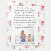 Beste oma | Foto en brief gepersonaliseerd Fleece Deken (Voorkant)