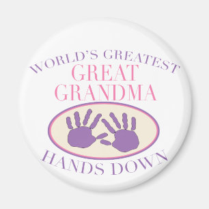 Beste Oma Hands Down T-shirt Magneet
